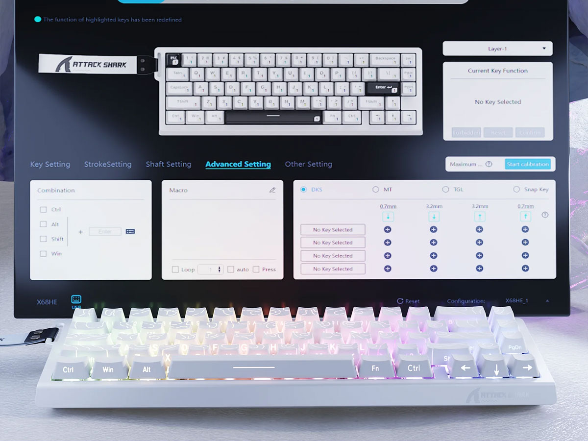 Attack Shark X68 HE weiß