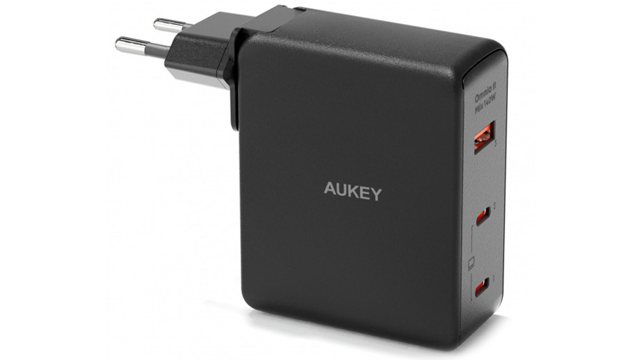 Ladegerät Aukey GaN 140W PD 2x USB-C USB-A