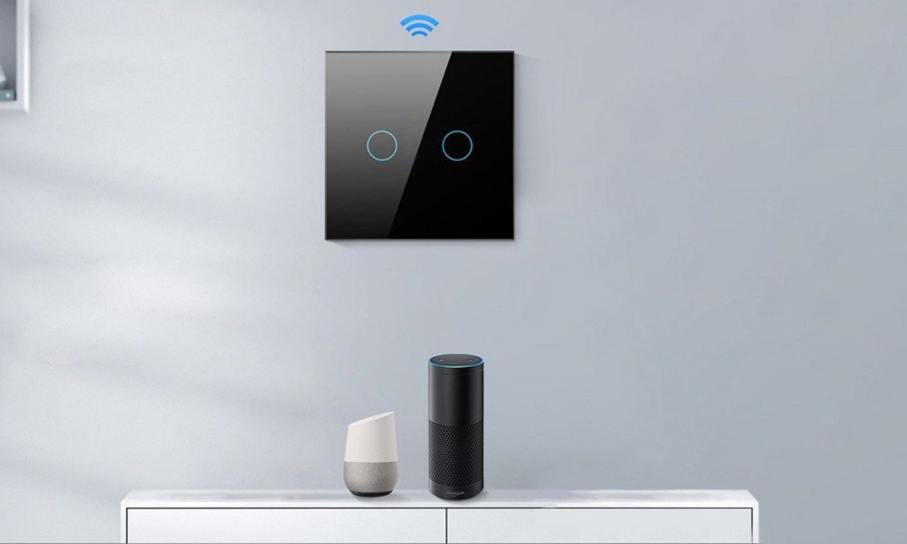 Einzelner Wi-Fi-Touch-Lichtschalter Avatto TS02-EU-B1 TUYA - Sprachsteuerung