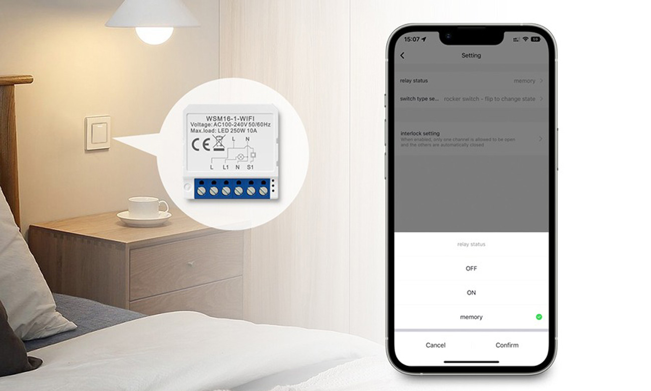 Intelligenter Unterputz-Wi-Fi-Schalter Avatto WSM16-W2 TUYA - Mehr Möglichkeiten dank der App