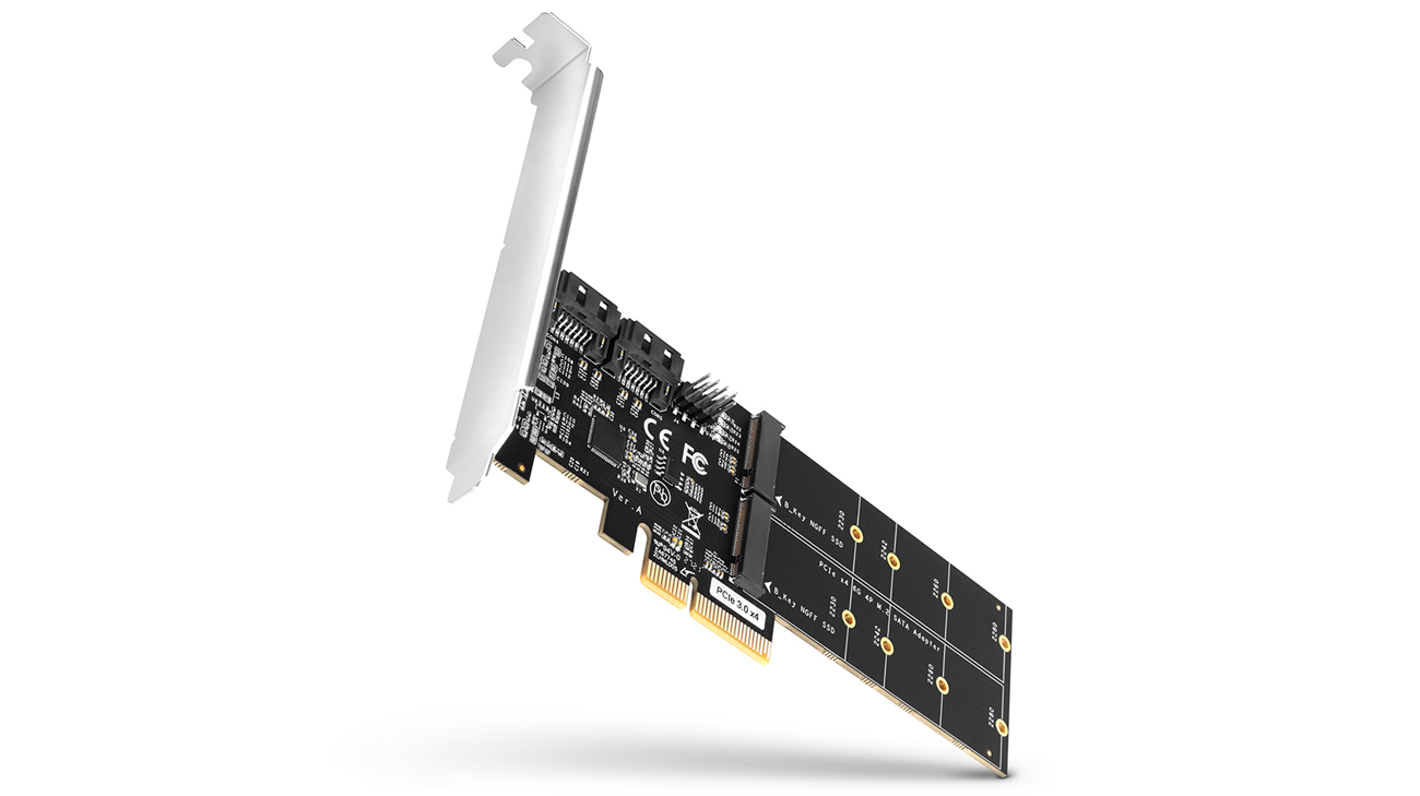 Axagon PCES-SA4M2 Kontroler PCIe 2x port SATA + 2x złączę M.2