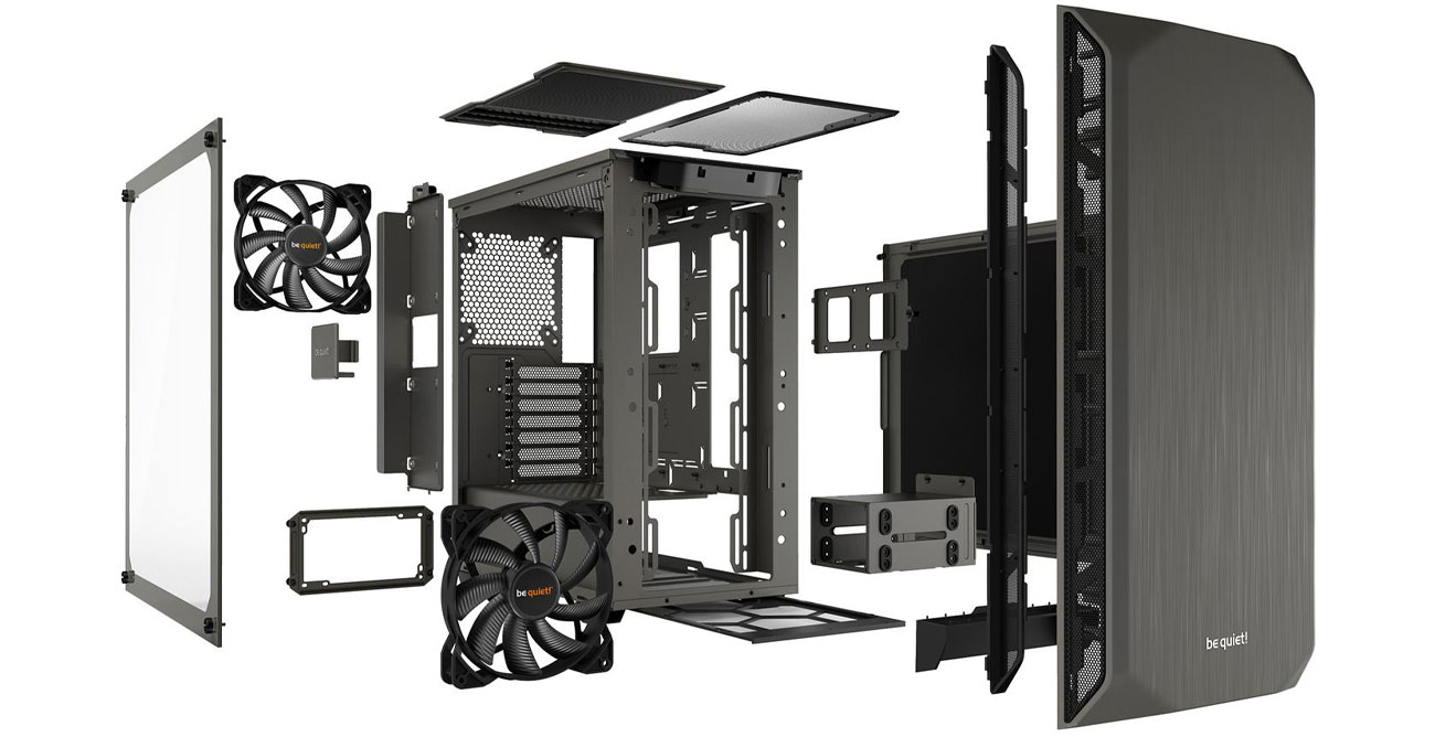 be quiet! Pure Base 500 Window Metallic Gray konstrukcja