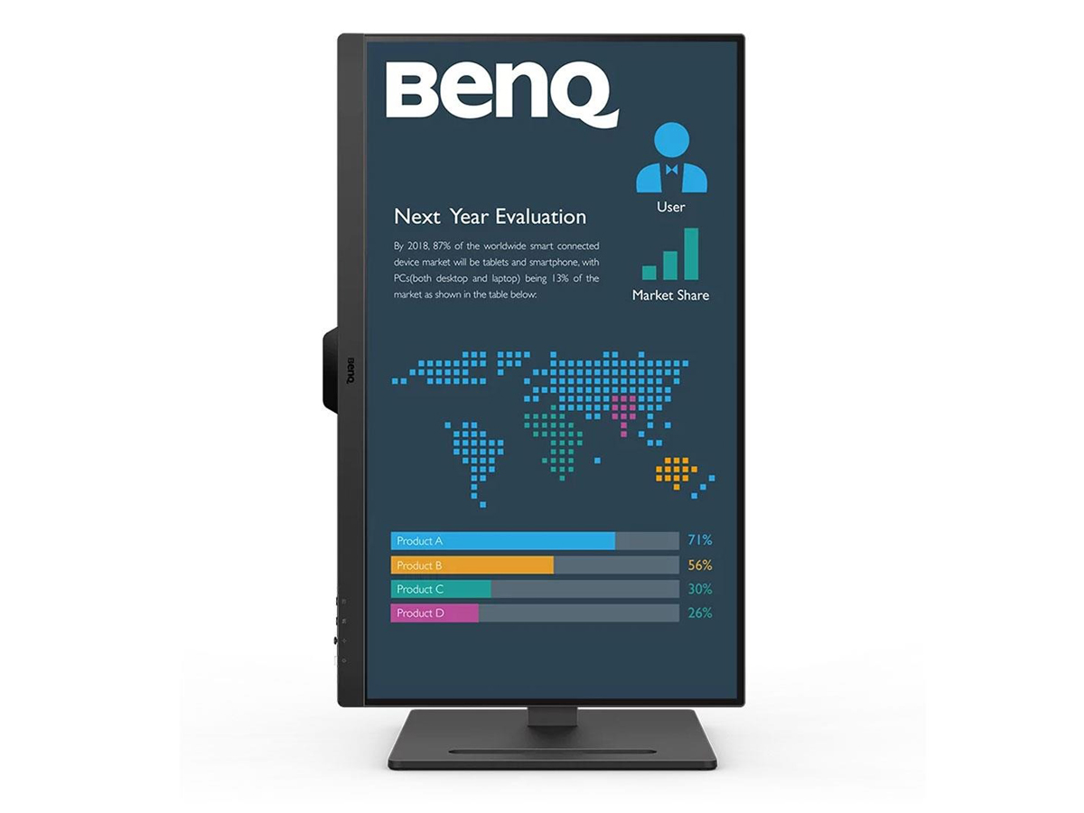 Monitor BenQ BL2790T - Widok od przodu, ekran pionowo