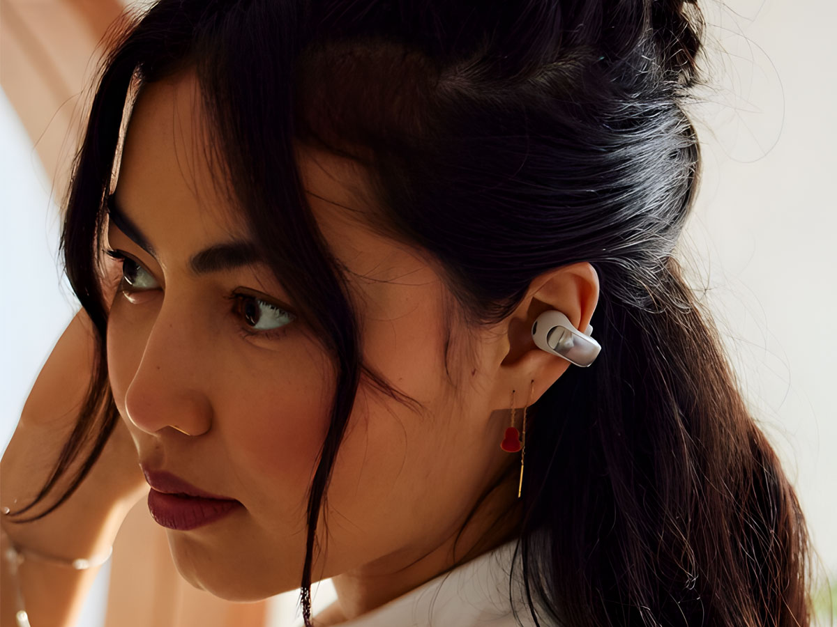 Drahtlose Bose Ultra Open Kopfhörer Weiß - Lifestyle-Grafik