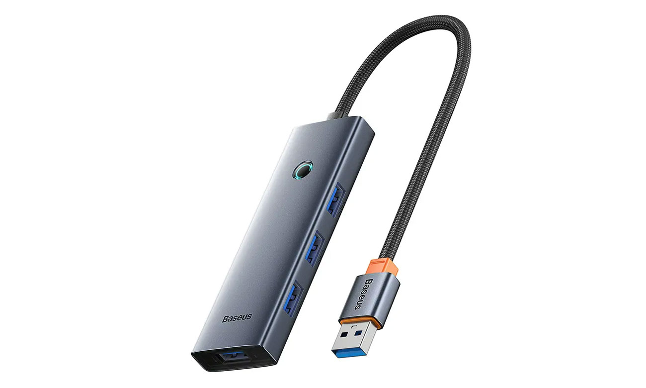 Baseus UltraJoy Series Lite 4-Port (USB - 4x USB 3.0, Grau)