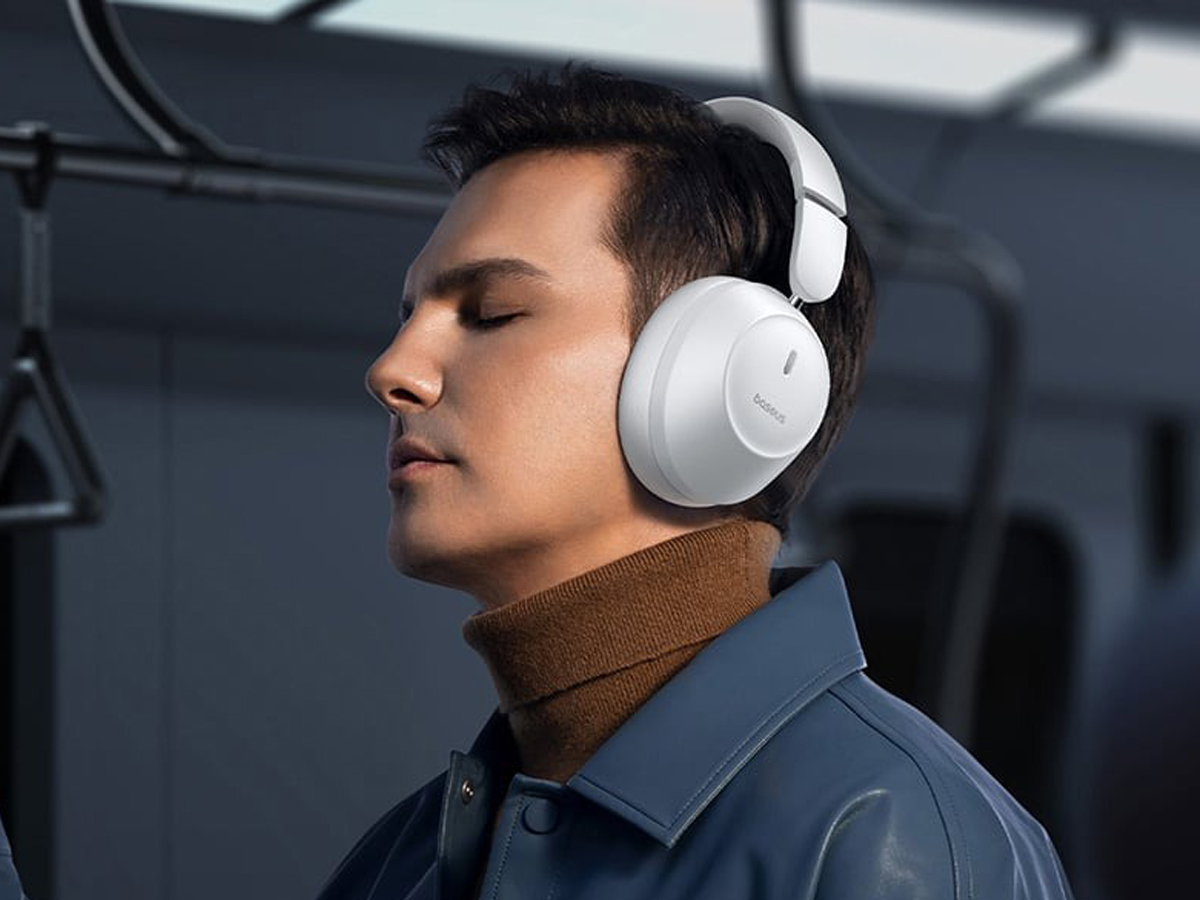 Kabellose Kopfhörer Baseus Bass 30 Max Weiß - Lifestyle-Grafik