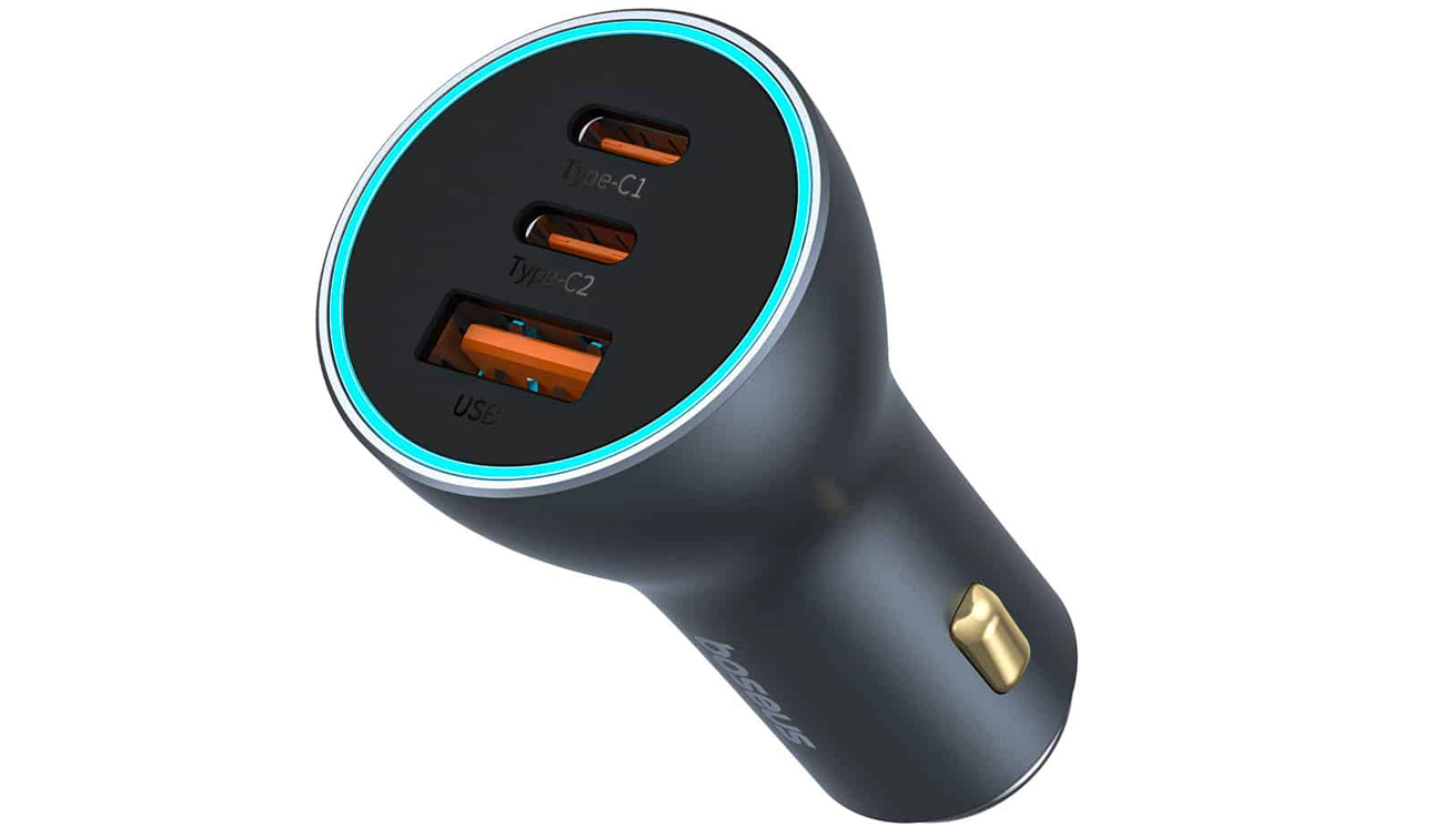 Baseus Auto-Ladegerät 65W GaN 2x USB-C USB-A Golden Contactor Pro