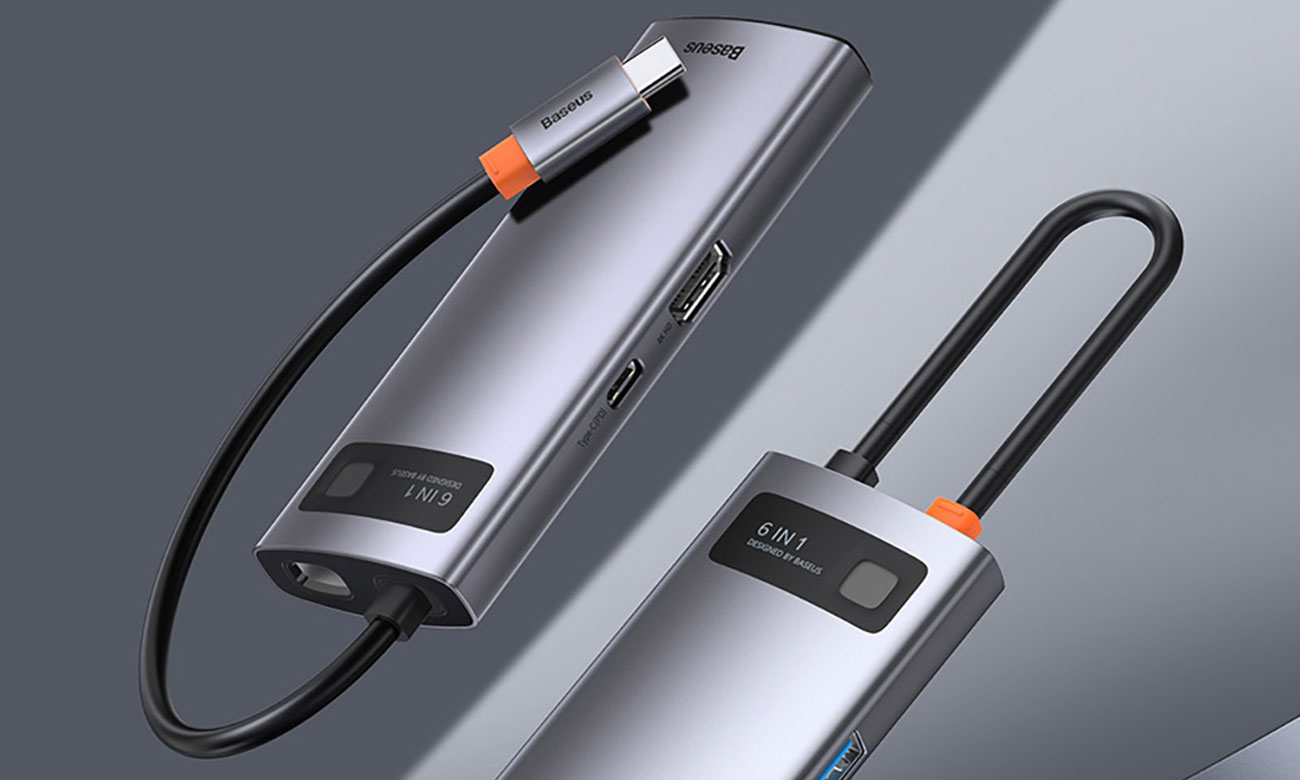 Baseus Hub 6-in-1 Metal Gleam Series