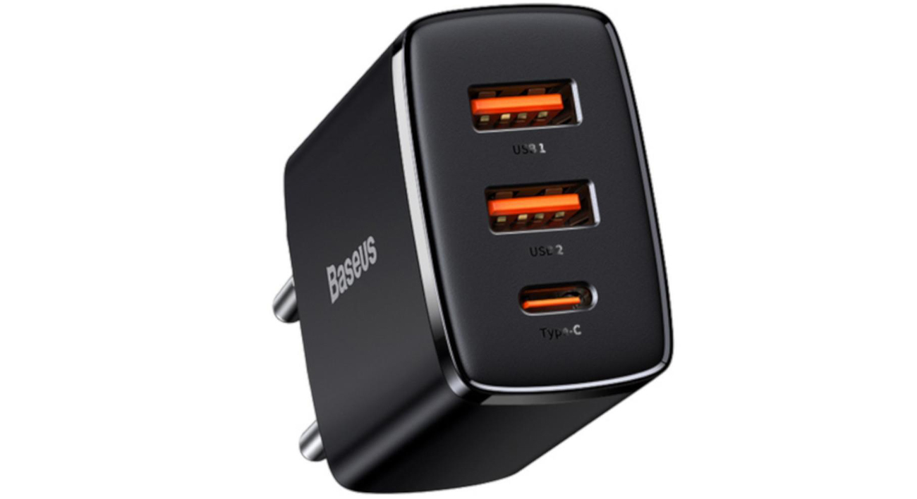 Netzteil Baseus USB-C, 2x USB-A 30W PD QC 3.0