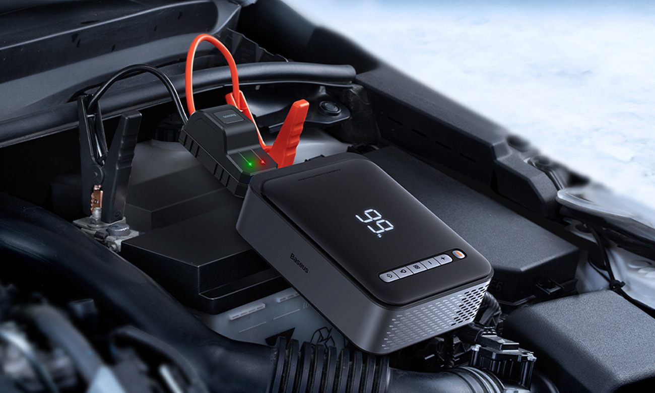 Powerbank + Kompressor 2in1 Baseus Super Energy Jump Starter - Schneller Fahrzeugstart