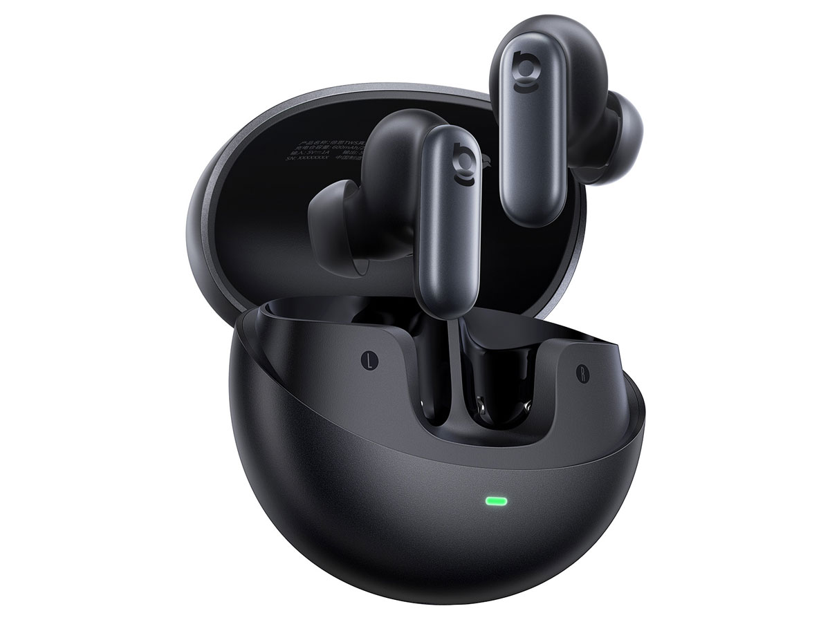 Słuchawki Baseus Inspire XP1 ANC Czarna Dziura - Widok ogólny wraz z otwartym etui ładującym