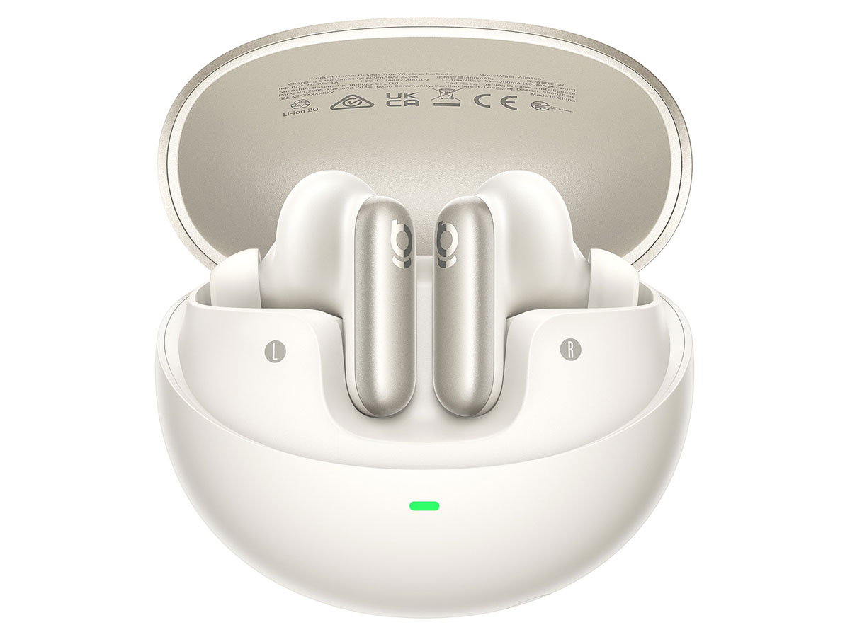 Słuchawki Baseus Inspire XP1 ANC Droga Mleczna - Widok od przodu wraz z otwartym etui ładującym