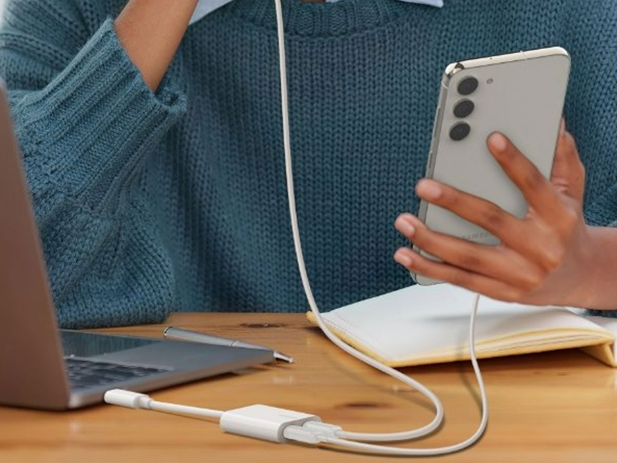 Belkin Adapter 2/USB-C für Audio und PD 60W, weiß