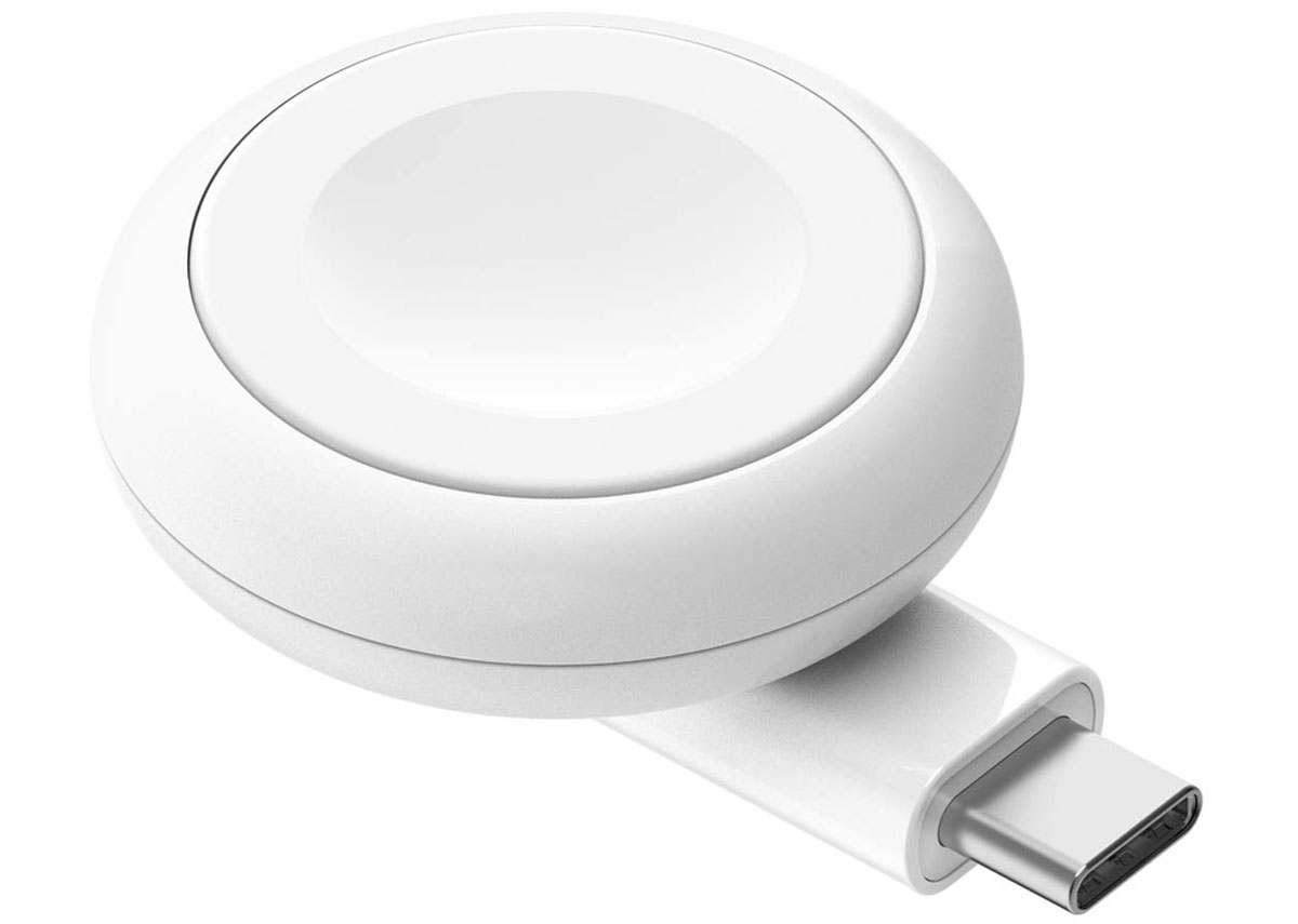 Tragbares Belkin USB-C Ladegerät für Apple Watch, weiß