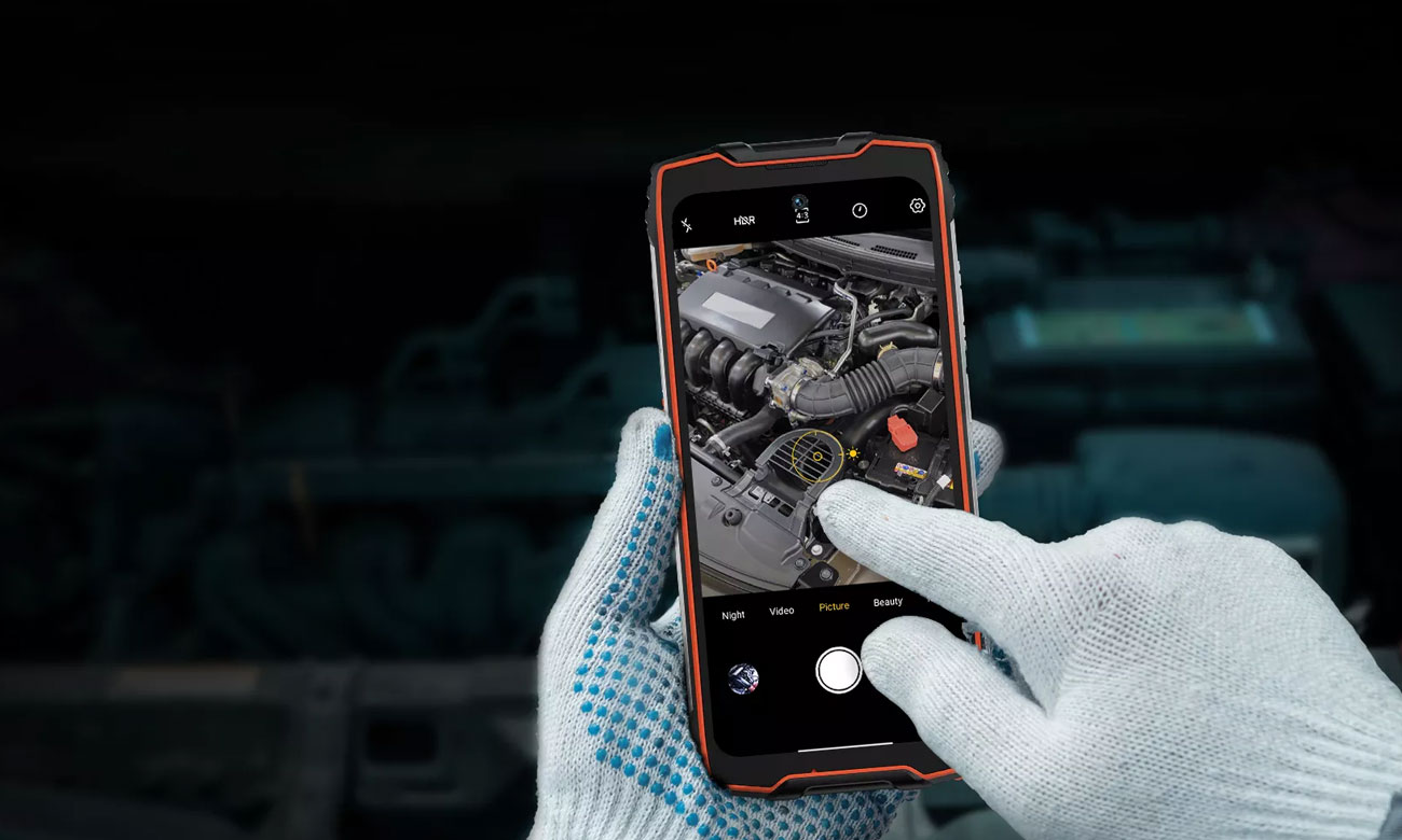 Blackview BV9300 Pro czarny obsługa ekranu w rękawiczach