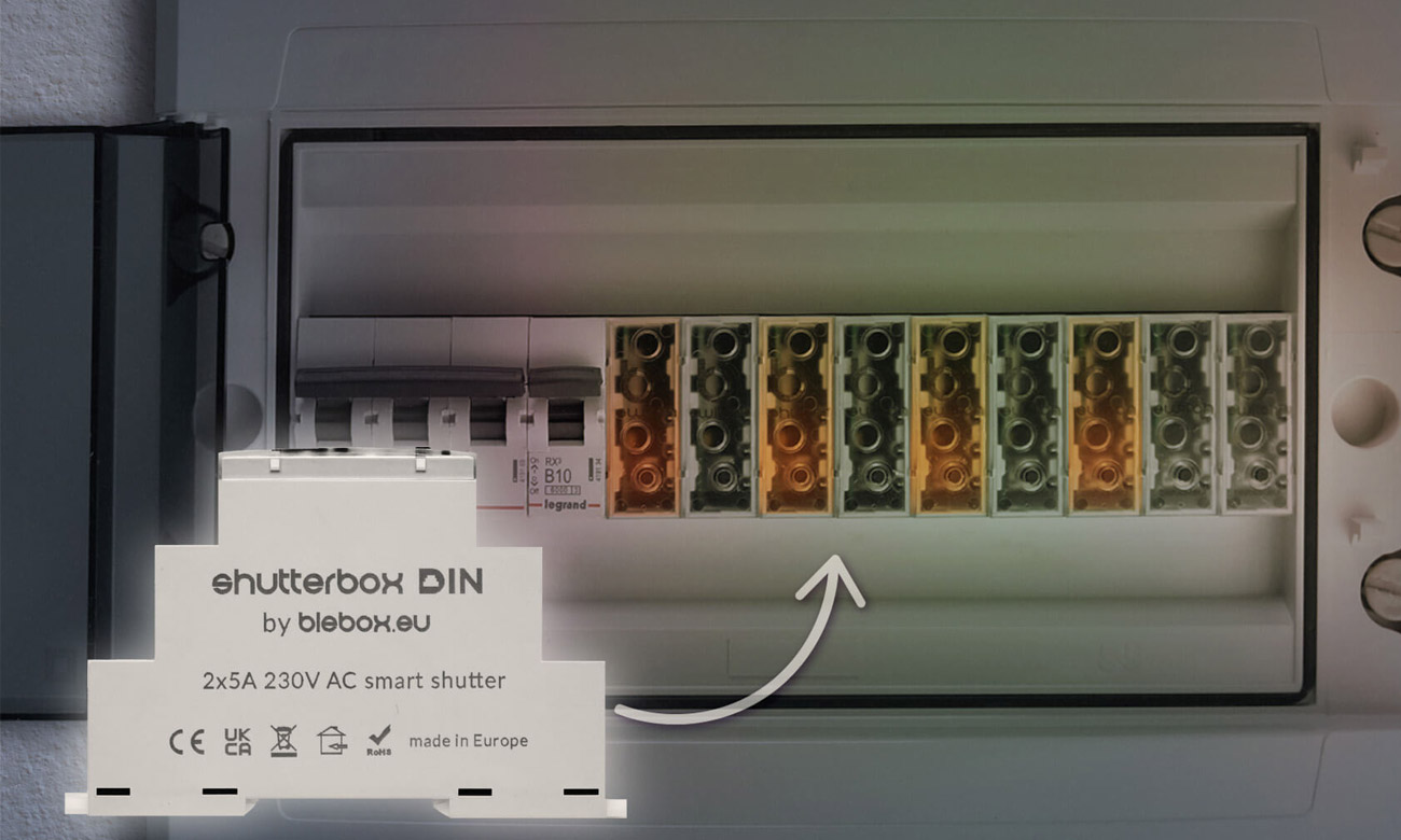 BleBox shutterBox DIN Wi-Fi-Rollladensteuerung