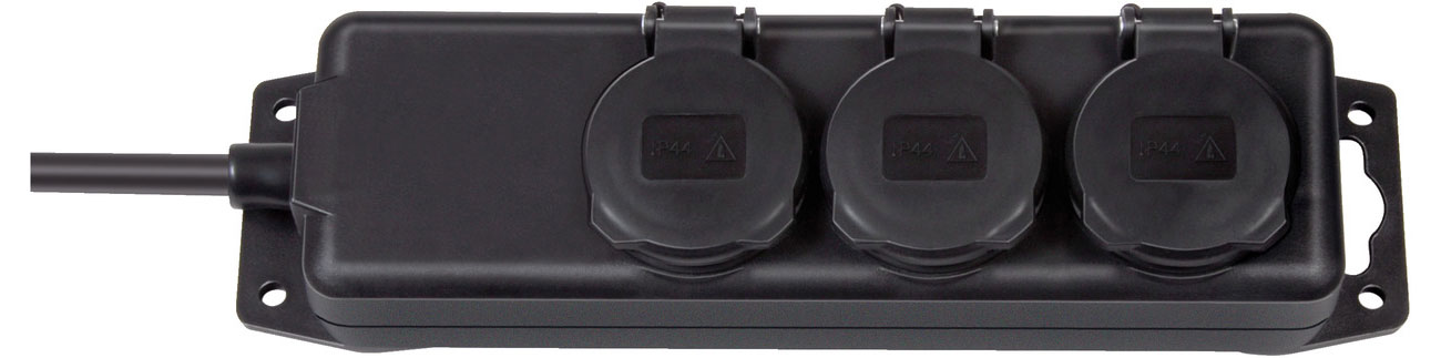 Garten-Steckdosenleiste Brennenstuhl 3-fach 2 m schwarz IP44