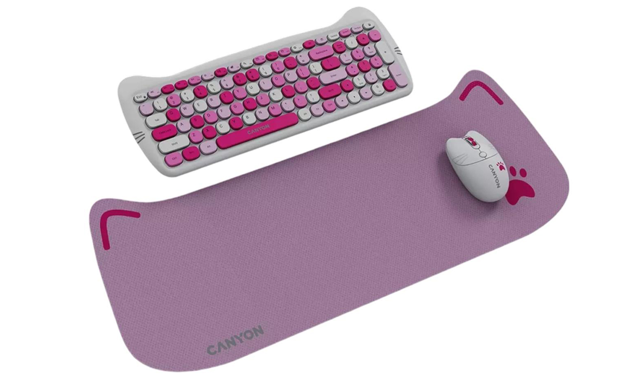 Tastatur- und Maus-Set HSET-W6 Blue mit Mauspad