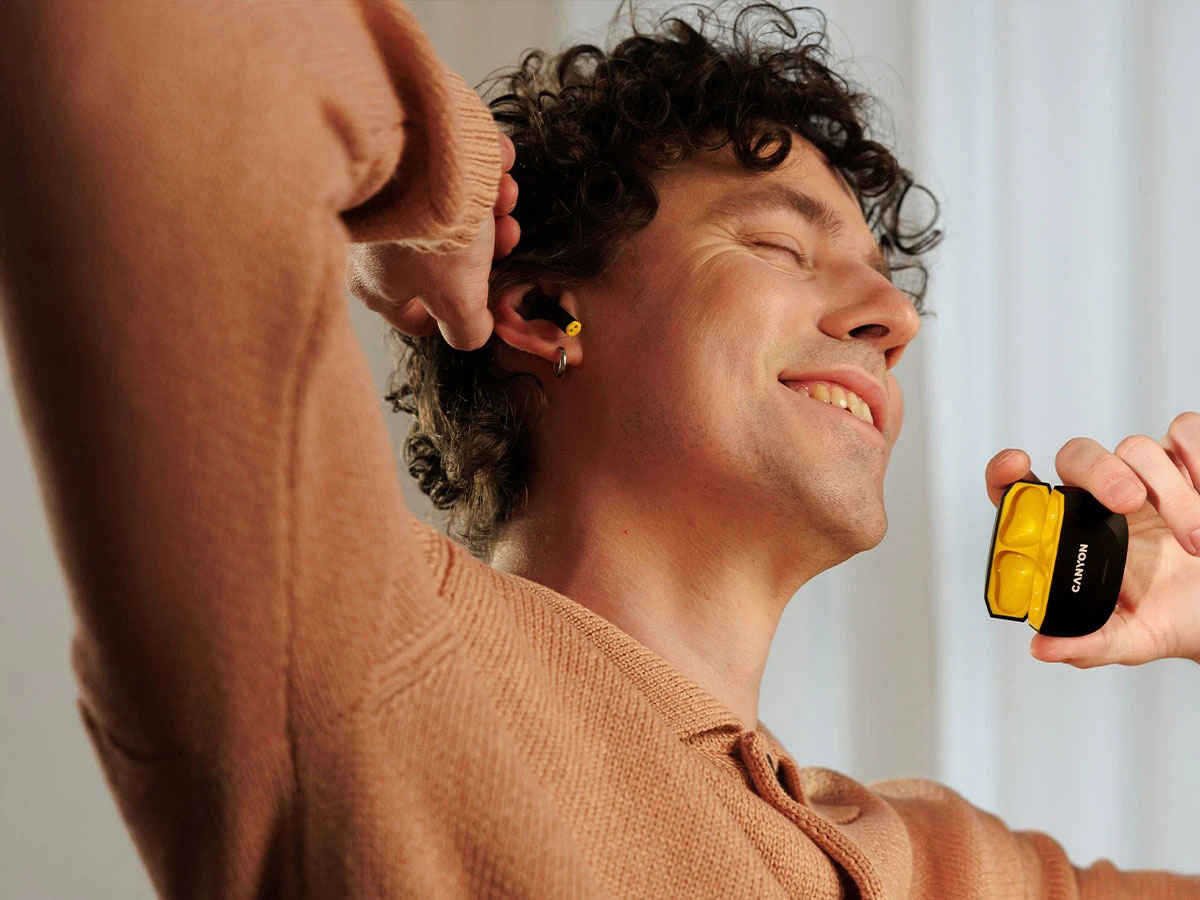 Drahtlose Kopfhörer CANYON HEXAGON 7 Schwarz-Gelb - Lifestyle-Grafik