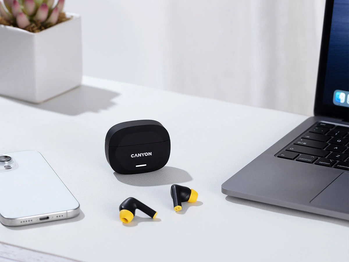 Drahtlose Kopfhörer CANYON HEXAGON 7 Schwarz-Gelb - Lifestyle-Grafik