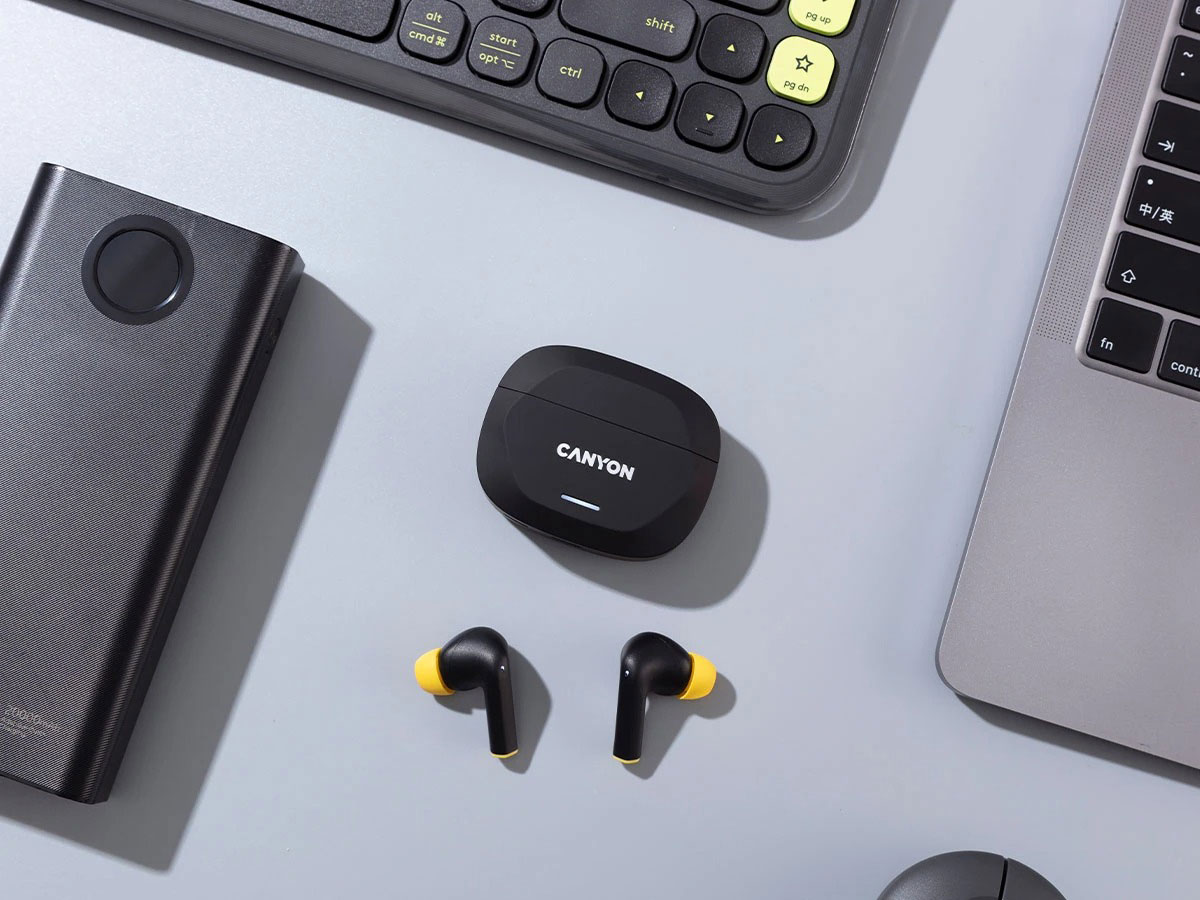 Drahtlose Kopfhörer CANYON HEXAGON 7 Schwarz-Gelb - Lifestyle-Grafik