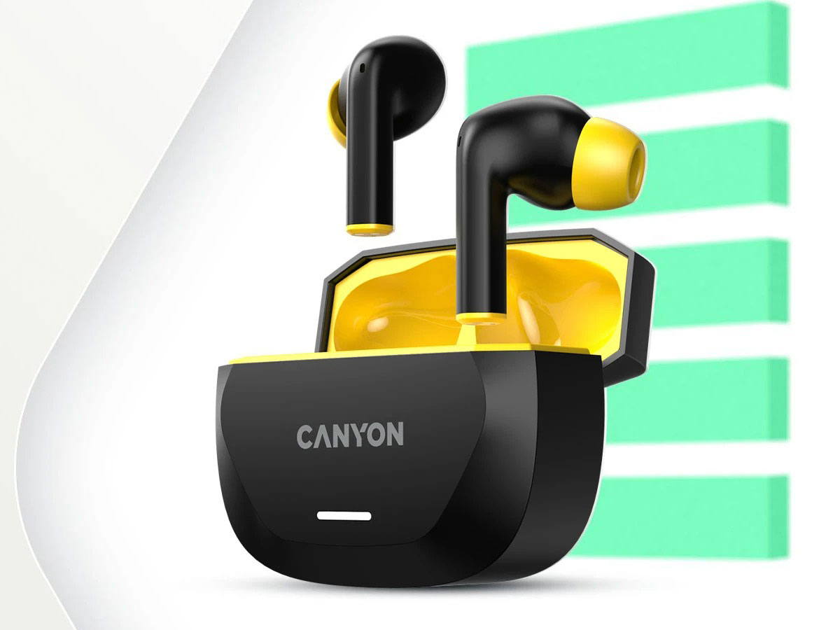 Drahtlose Kopfhörer CANYON HEXAGON 7 Schwarz-Gelb - Lifestyle-Grafik