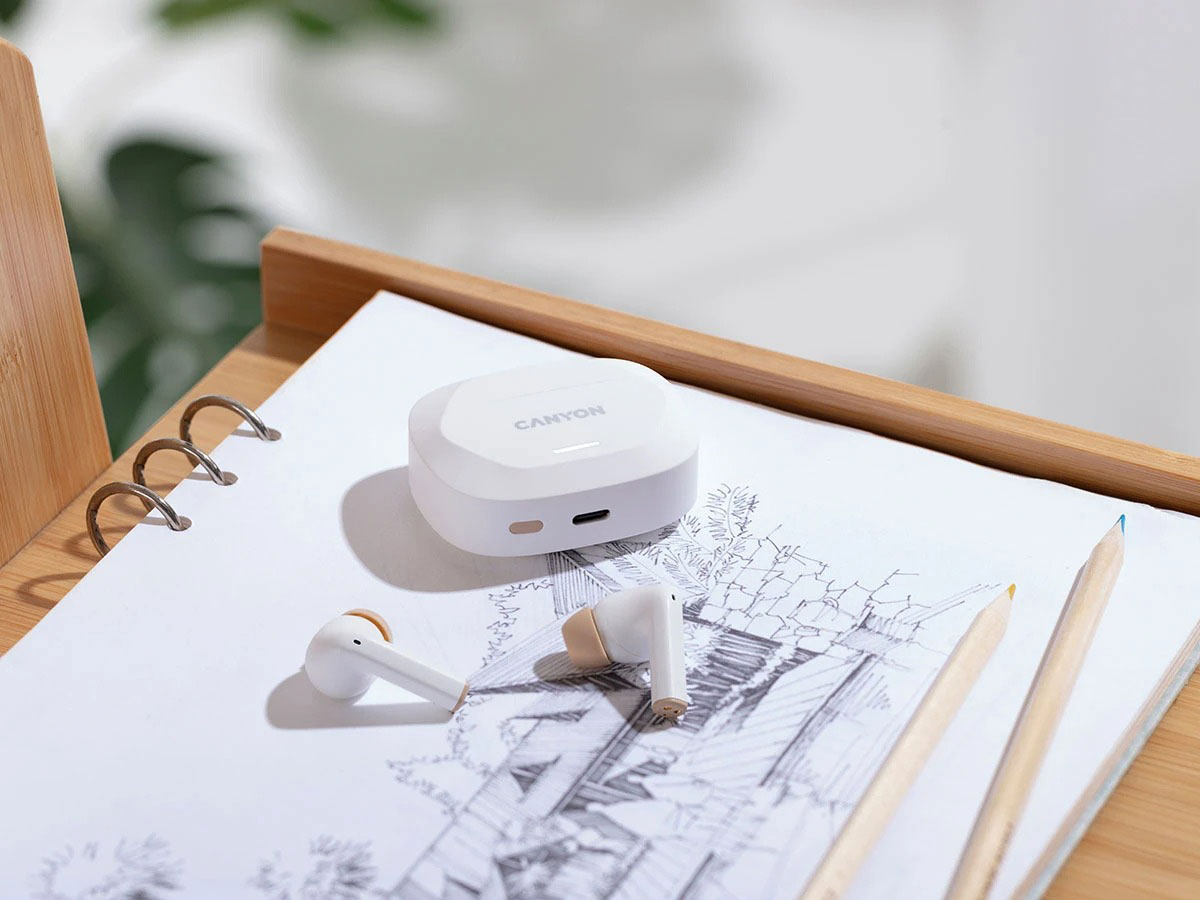 Drahtlose Kopfhörer CANYON HEXAGON 7 Weiß-beige - Lifestyle-Grafik