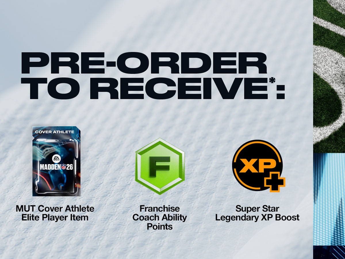 Grafik der Vorbestellungsinhalte von EA SPORTS Madden NFL 26
