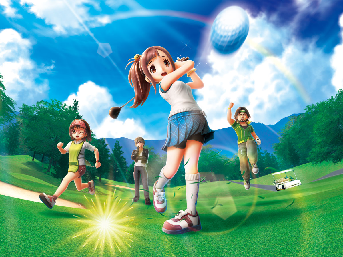 Grafik key art aus dem Spiel Everybody's Golf Hot Shots