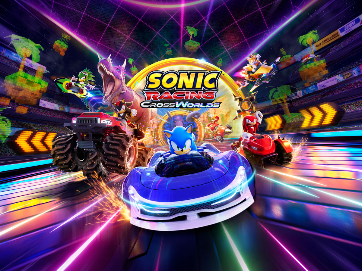 Grafik key art von Sonic Racing: CrossWorlds