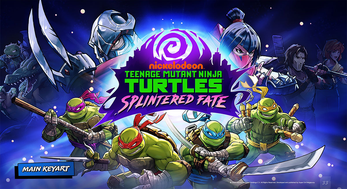 Grafik key art aus dem Spiel Teenage Mutant Ninja Turtles: Splintered Fate