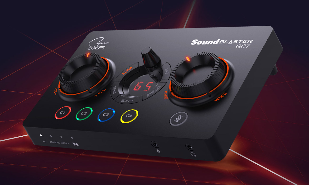 Przetwornik cyfrowo-analogowy Creative Sound Blaster GC7 - Podwójny układ DSP