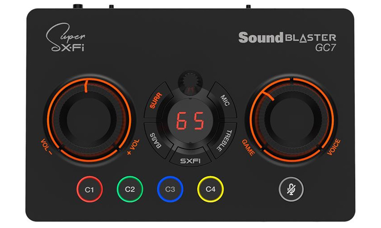 Przetwornik cyfrowo-analogowy Creative Sound Blaster GC7 - Widok od góry
