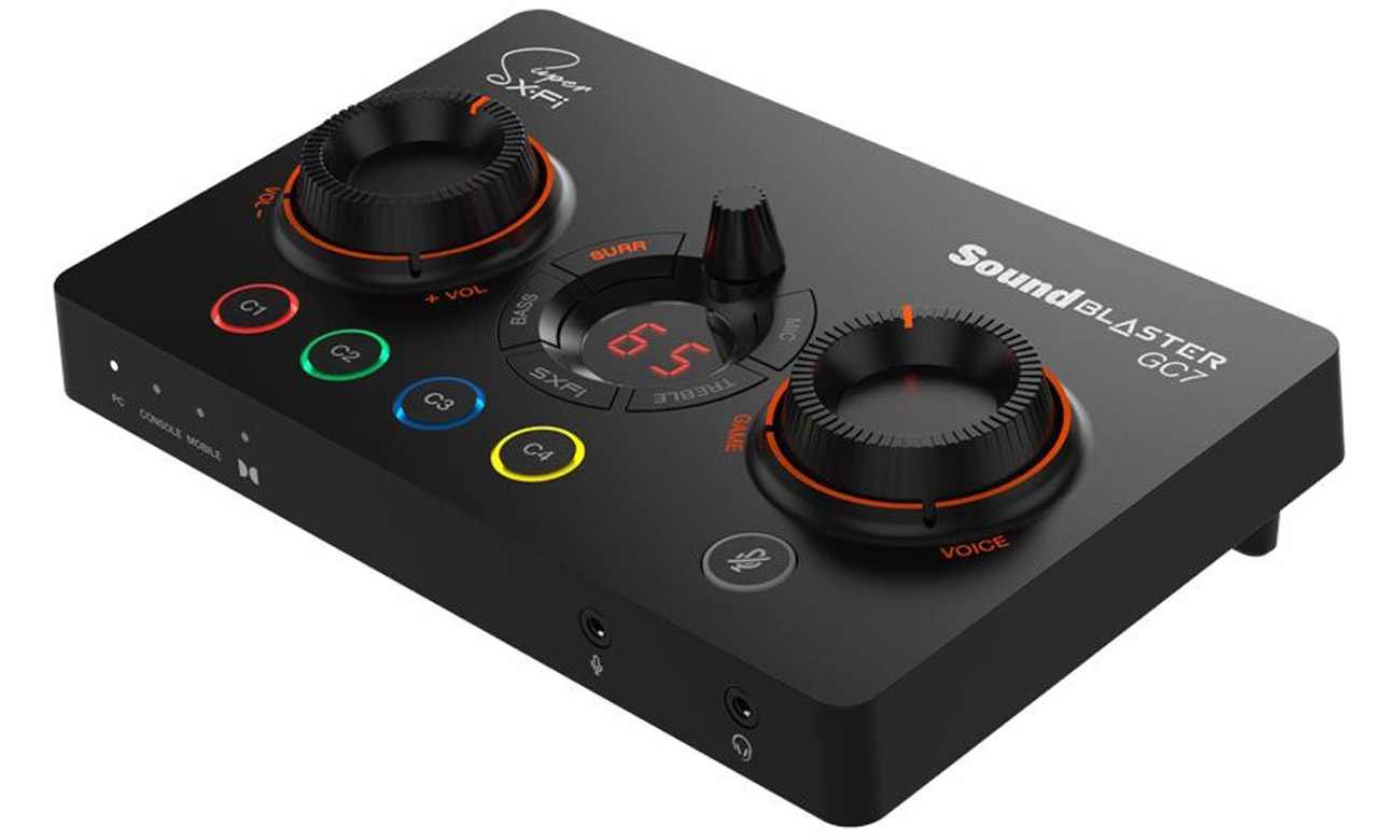 Przetwornik cyfrowo-analogowy Creative Sound Blaster GC7 - Widok od przodu pod kątem