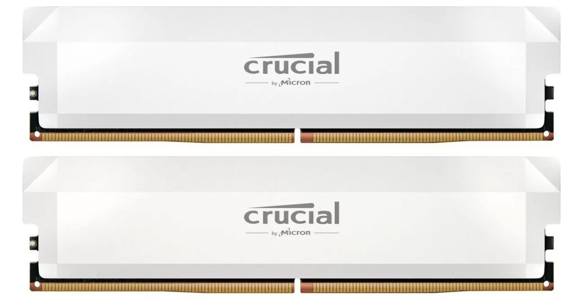 Crucial 64GB RAM (2x32GB) 6000 CL40 Pro White