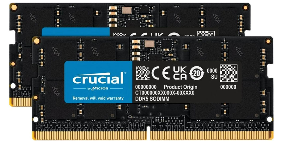 Crucial 32GB RAM (2x16GB) 5600 CL46 für Laptops