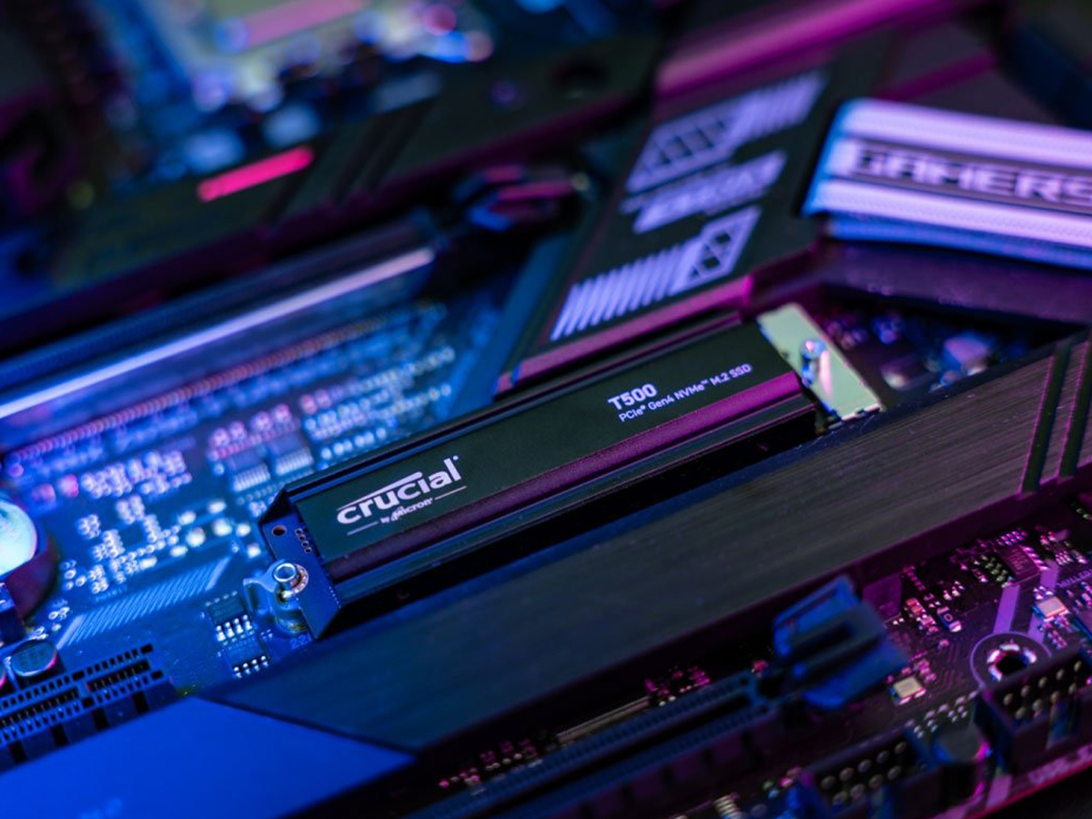 Crucial M.2 PCIe Gen4 NVMe T500 Heatsink - Lifestyle-Grafik