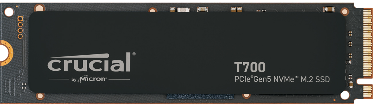 Dysk SSD M.2 Crucial T700 PCIe Gen5 NVMe - Widok od przodu