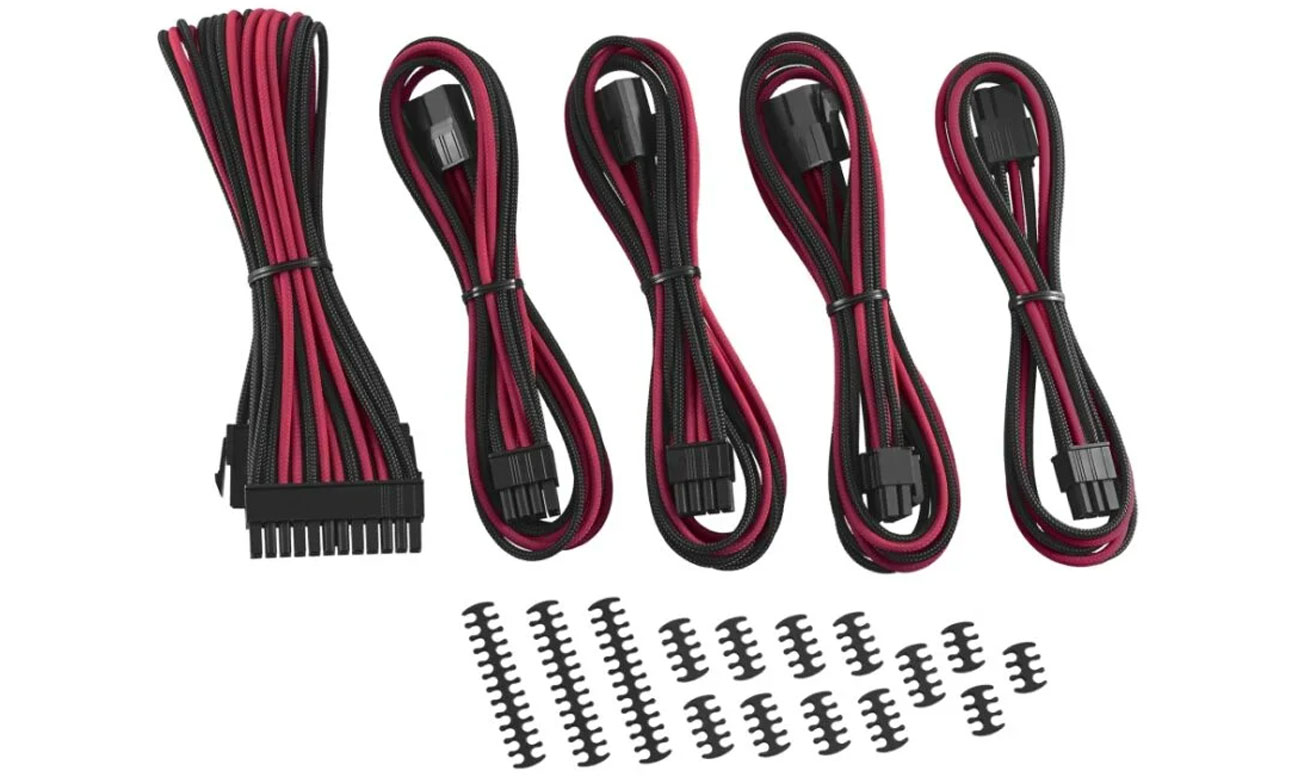 SATA-Kabel CableMod ModMesh Cable Extension Kit -8+6 Rot