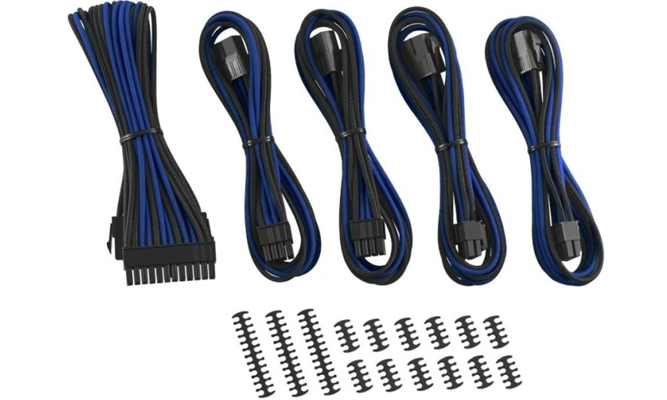 SATA-Kabel CableMod ModMesh Cable Extension Kit -8+8 Schwarz-Blau