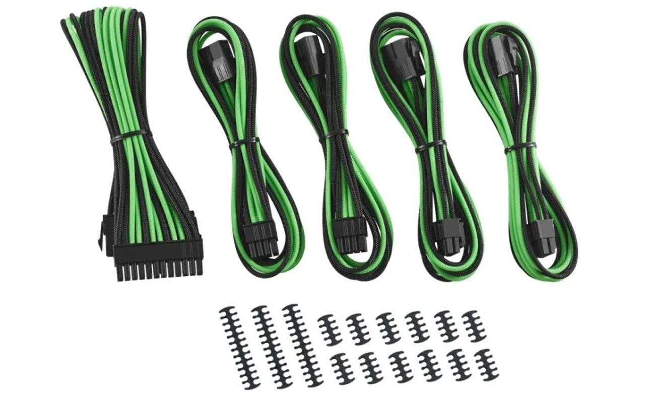 SATA-Kabel CableMod ModMesh Cable Extension Kit -8+8 Schwarz-Grün