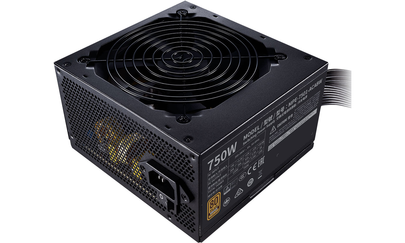Zasilacz do komputera Cooler Master MWE BRONZE V2 750W 80 Plus Bronze MPE-7501-ACABW-BEU