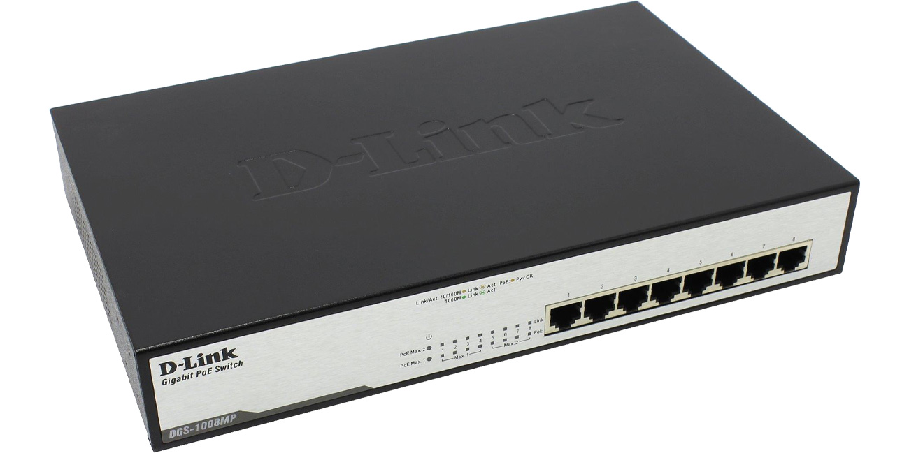 D-Link DGS-1008MP 8x10/100/1000Mbit PoE+