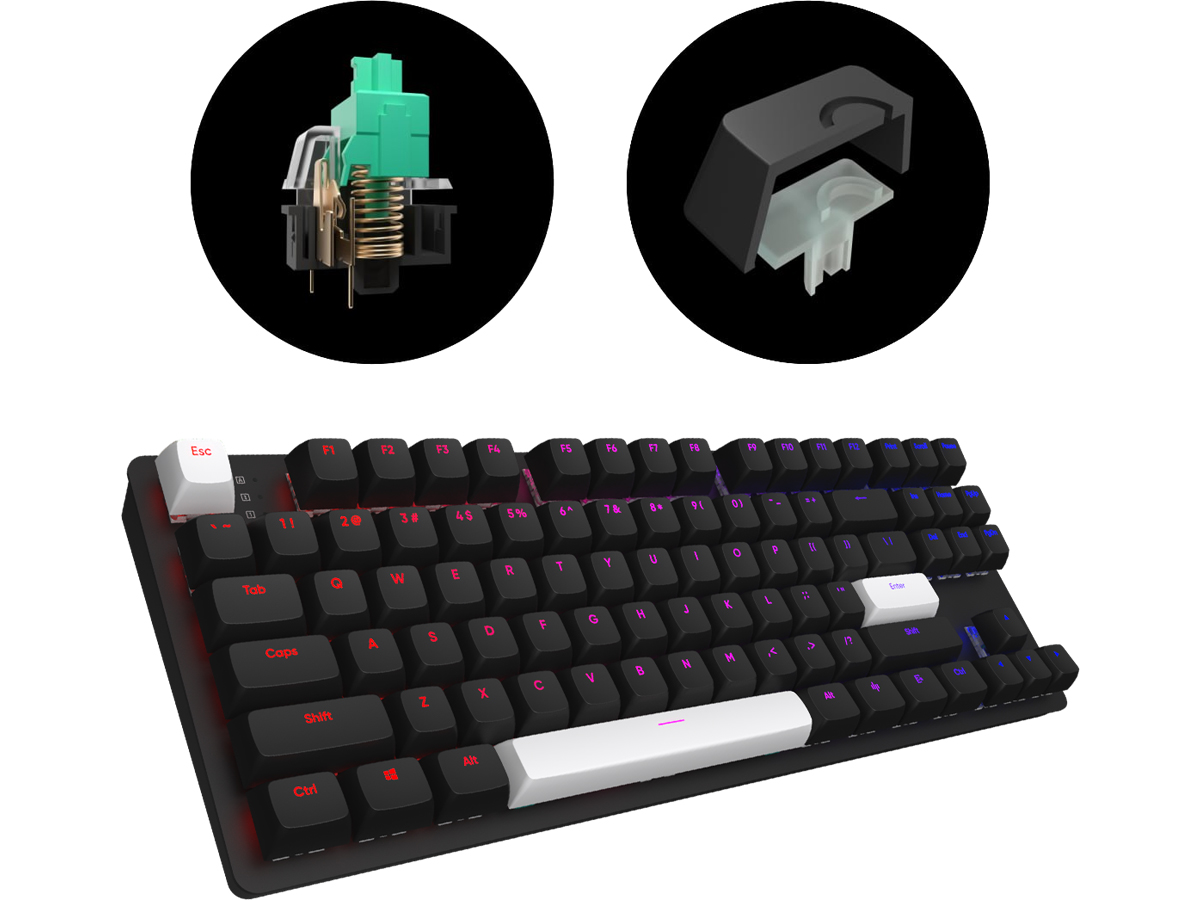 Mechanische Tastatur Dark Project DPO87 Black TKL G3MS Sapphire Hot-Swap