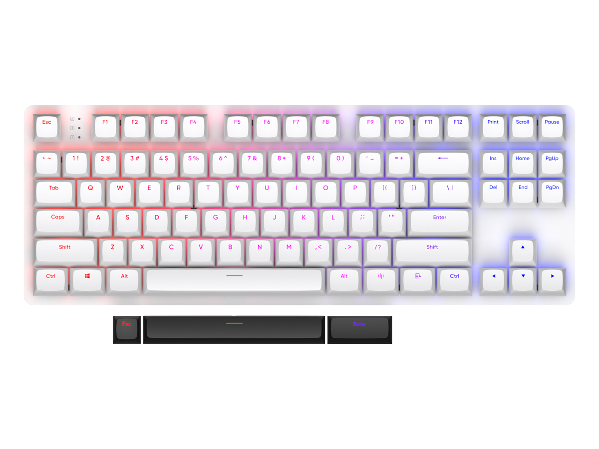 Mechanische Tastatur Dark Project DPO87 White TKL G3MS Sapphire Hot-Swap