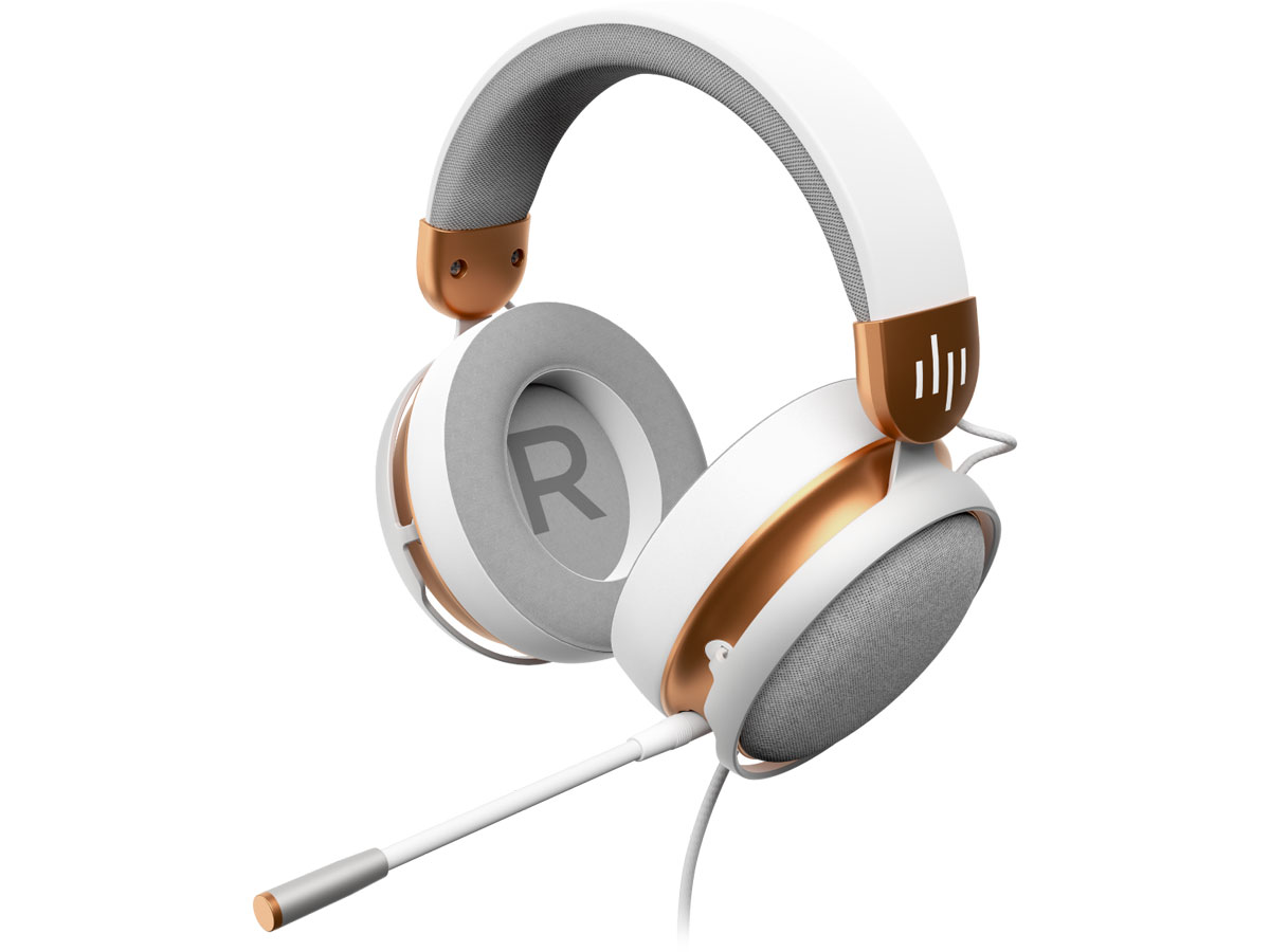 Kabelgebundene Kopfhörer Dark Project SONO Wired Weiß - Frontansicht im Winkel