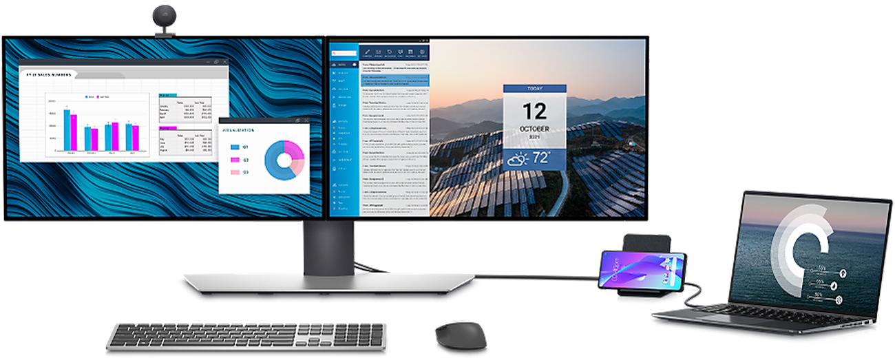 Dell Dual Charge Dock podłączone akcesoria
