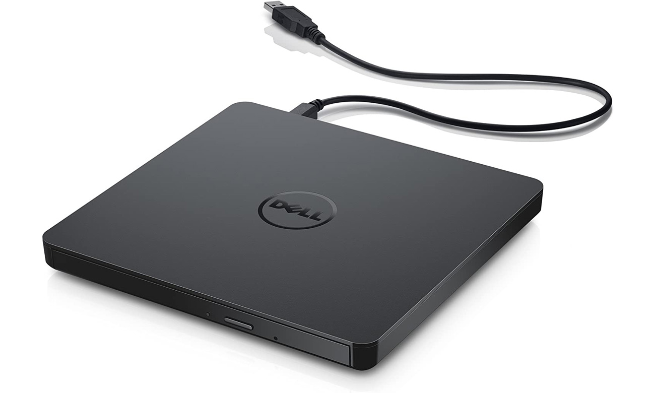 Externer flacher optischer USB-Laufwerk Dell DW316 - Vorderansicht im Winkel