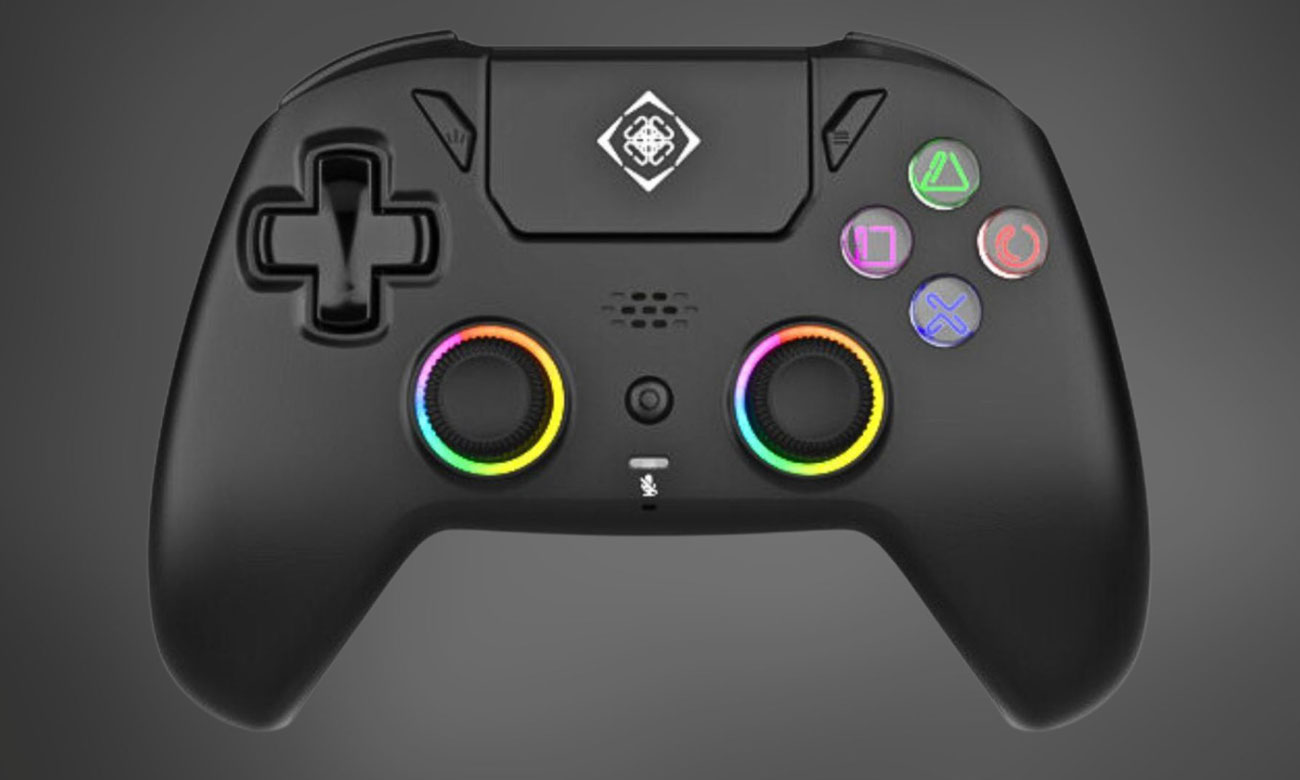 Kontroler Deltaco GAM-189 für PlayStation 5 - Ansicht von vorne, Hintergrundgrafik