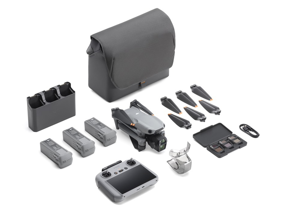 Inhalt des DJI Air 3S Fly More Combo Sets (RC 2)